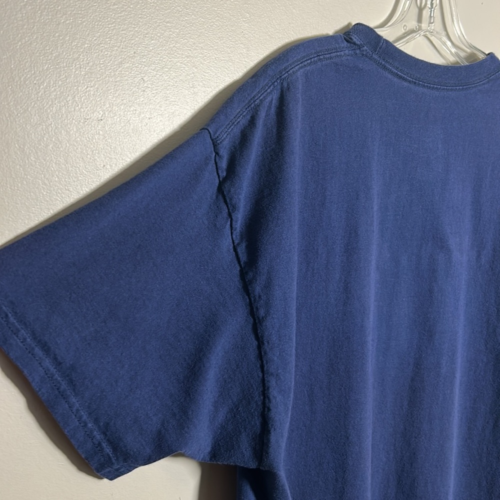 Bush’s Best Baked Beans Navy Blue Hanes Crew Neck Short Sleeve Shirt Size XL - Picture 9 of 9
